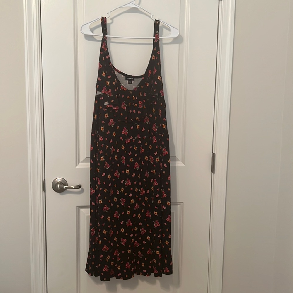 Sleeveless Ruffle Floral Dress